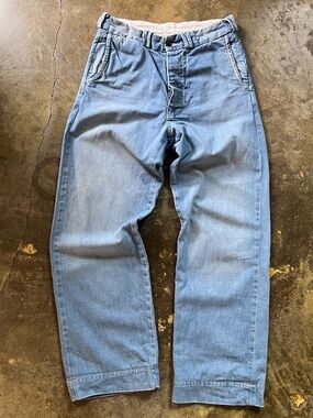 imogene + willie kate eames trouser leg 100% cotton 2x1 indigo selvage denim